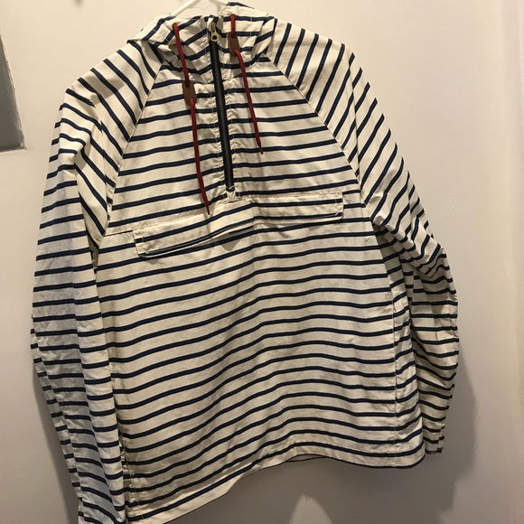 Old Navy Other - Old Navy Striped Hooded Pullover Windbreaker